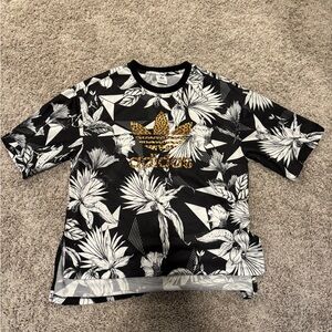 Adidas Black and Gold Short Sleeve Tee